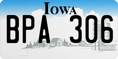 IA license plate BPA306