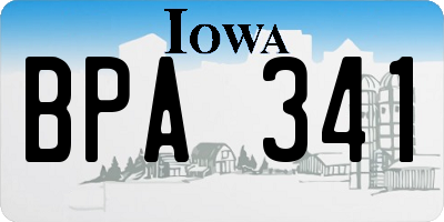 IA license plate BPA341