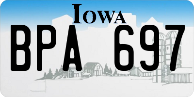 IA license plate BPA697