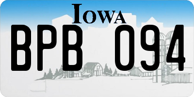IA license plate BPB094