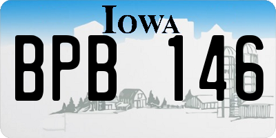 IA license plate BPB146