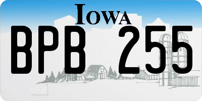 IA license plate BPB255