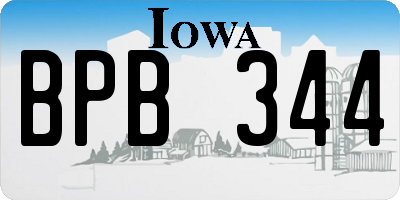 IA license plate BPB344