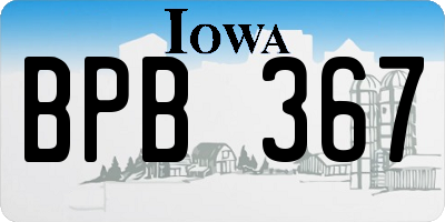 IA license plate BPB367