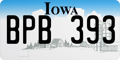 IA license plate BPB393