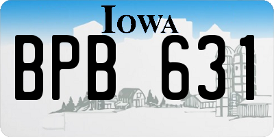 IA license plate BPB631