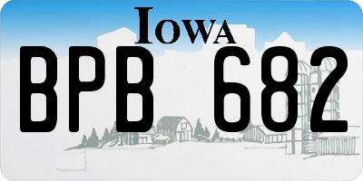 IA license plate BPB682