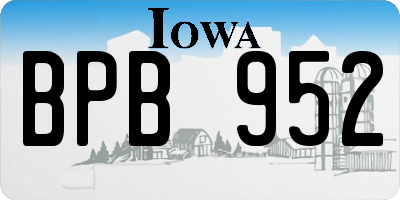 IA license plate BPB952