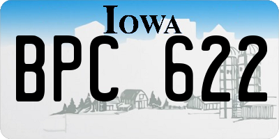 IA license plate BPC622