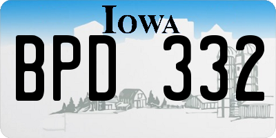IA license plate BPD332