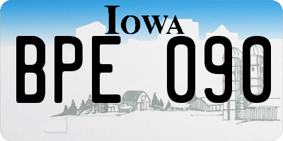IA license plate BPE090