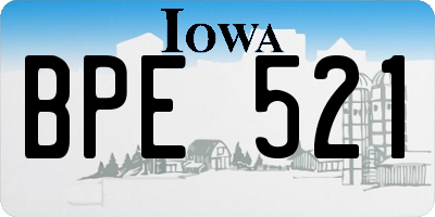 IA license plate BPE521