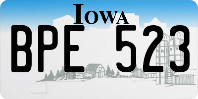 IA license plate BPE523