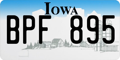IA license plate BPF895