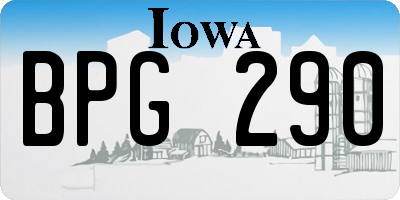 IA license plate BPG290