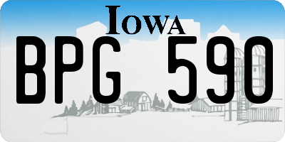 IA license plate BPG590