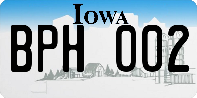 IA license plate BPH002