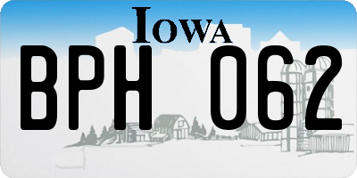 IA license plate BPH062