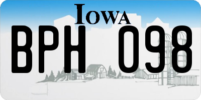 IA license plate BPH098