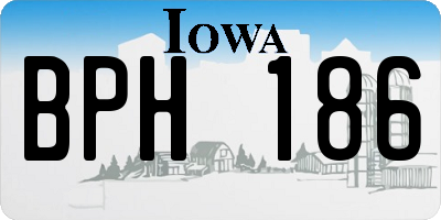 IA license plate BPH186