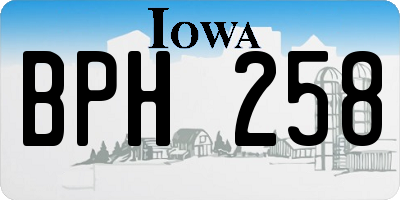 IA license plate BPH258