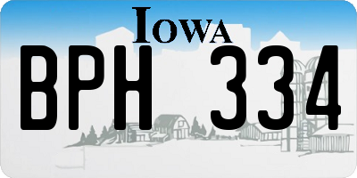 IA license plate BPH334