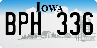 IA license plate BPH336