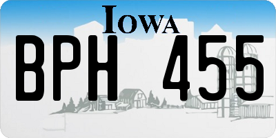 IA license plate BPH455