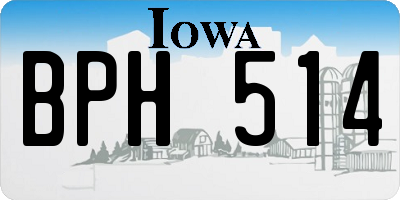 IA license plate BPH514