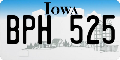 IA license plate BPH525