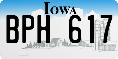 IA license plate BPH617