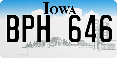 IA license plate BPH646