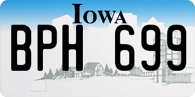 IA license plate BPH699