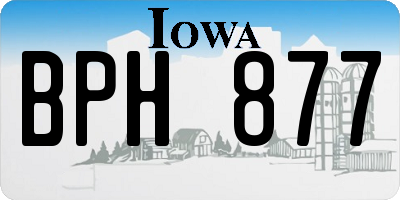IA license plate BPH877