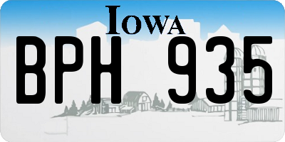 IA license plate BPH935