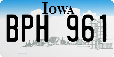 IA license plate BPH961