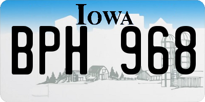IA license plate BPH968