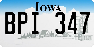 IA license plate BPI347