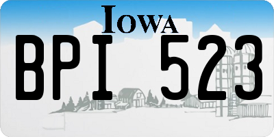 IA license plate BPI523