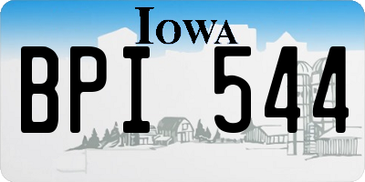 IA license plate BPI544