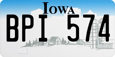 IA license plate BPI574