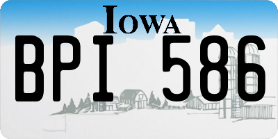 IA license plate BPI586