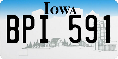 IA license plate BPI591