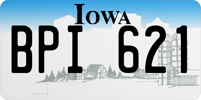 IA license plate BPI621