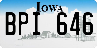 IA license plate BPI646