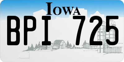 IA license plate BPI725