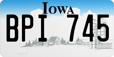 IA license plate BPI745