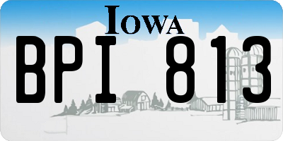 IA license plate BPI813