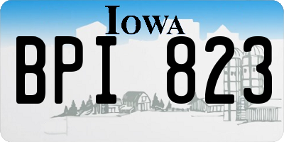 IA license plate BPI823