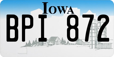 IA license plate BPI872